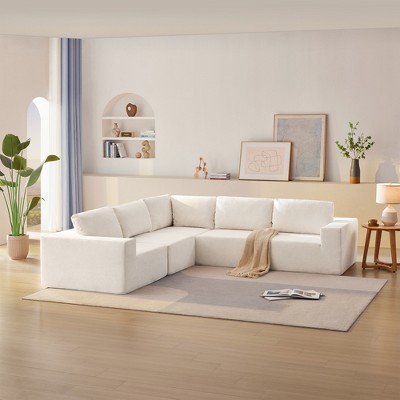 YOOCOZZ 5 - Piece Modular L-Shaped Foam-Filled Compressed  Sectional Sofa