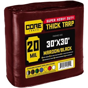 Core Tarps Heavy Duty 20 Mil Tarp Cover, UV Resistant, Rip Proof for Roof, Camping, Patio, Pool, Boat - 1 of 4