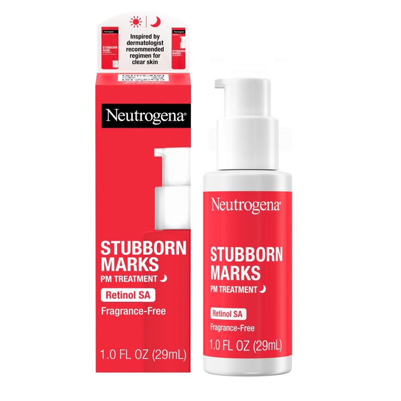 Neutrogena Stubborn Marks Night Treatment Retinol Serum - Fragrance Free - 1.0 fl oz, 1 of 21