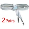 INSPIRE CHIC Faux Leather Solid Color Metal Tippings Flat Shoe Laces 2 Pairs - 2 of 4