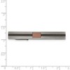 Black Bow Jewelry Stainless Steel Antiqued White Bronze & Brown Plated Tie Bar, 7x55mm - 3 of 4
