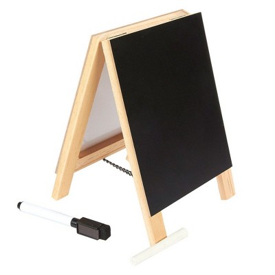 Juvale Double Sided Chalkboard Stand and Dry Erase Sign - Dual Tabletop Easel