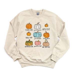 Simply Sage Market Women's Graphic Sweatshirt Pumpkin Chart - 1 of 2