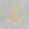 Linum Home Textiles 100% Turkish Cotton MONICA Gold Thread 2PC Embellished Washcloth Set - 3 of 3