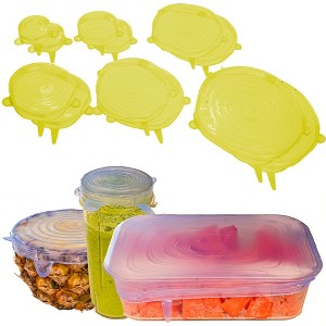 5 Star Super Deals Silicone Stretch Food Lids 12 Pack - Reusable Leak-Proof Containers Covers for Fresh Food Storage & Plastic Containers - 1 of 4