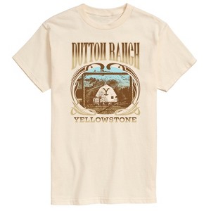 Men's - Yellowstone - Dutton Ranch Photo Nouveau Short Sleeve Graphic T-Shirt - 1 of 4