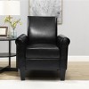 Modern Accent Chair, Faux Leather Comfy Reading Armchair, Upholstered Single Seat Sofa Chair With High Backrest for Living Room Bedroom Office - 2 of 4