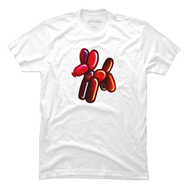 Men's Design By Humans Balloon Animal - Dog (red) By TaliRachelle T-Shirt, 1 of 5