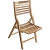 HomeRoots 22" Brown Solid Wood Outdoor Folding Dining Chair - 4 of 4
