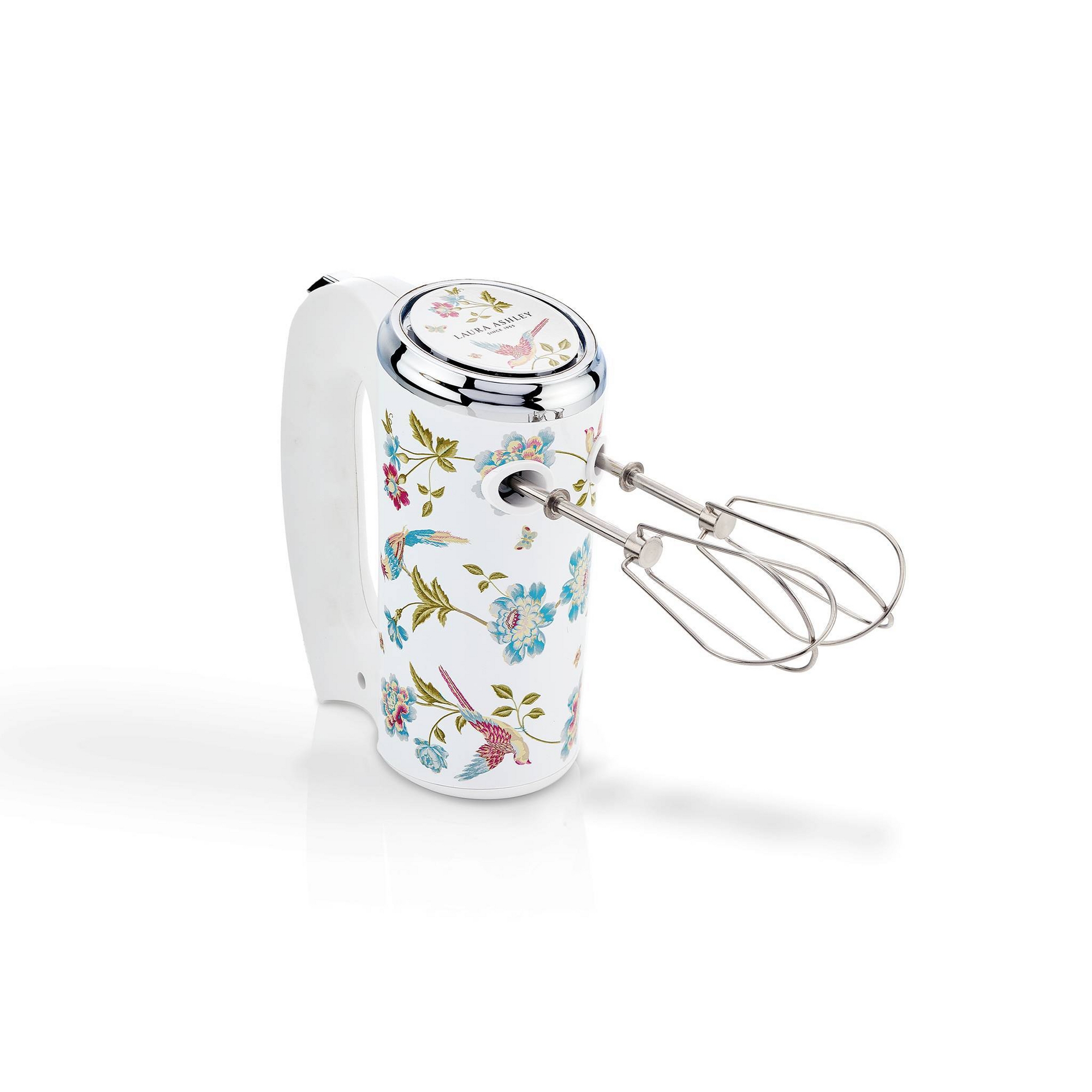 Laura Ashley Hand Mixer White: 300W, 5 Speeds, Stainless Steel, 1-Year Warranty