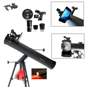 Cassini C-SS80 800mm x 80mm Astronomical Reflector Telescope with Smartphone Photo Adapter - Black