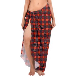 LA LEELA Women's Beachwear Beach Santa Bikini Party Coverups Wrap Pareo Wrap Christmas Tree Swim Cover Up Sarongs for Women One Size Red - 1 of 4