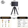 18" Industrial Wood Tripod Table Lamp with Linen Drum Shade and Metal Accents for Bedroom, Living Room, Study, or Hotel - 2 of 4