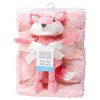 Hudson Baby Infant Girl Plush Blanket with Toy, Miss Fox, One Size - 2 of 2