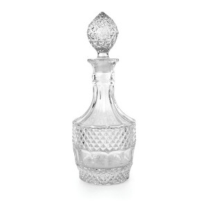 Twine Vintage Crystal Decanter - Cut Crystal Liquor Decanter for Wine, Dishwasher Safe Crystal, 26 Ounces - Set of 1 - 1 of 4