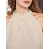 INSPIRE CHIC Women's Halter Neck Sleeveless 2026 Solid Color Pleated Summer Casual Blouses - 4 of 4