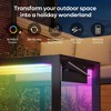 Bestier Rectangle Aluminum Patio Coffee Table with LED, Outdoor Table with Marble Texture Top, Patio Furniture Backyard Table with Waterproof Bag,Gray - 3 of 4