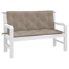 vidaXL Garden Bench Cushions 2 pcs Taupe 47.2"x19.7"x2.8" Oxford Fabric - 3 of 4