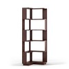 Homy Casa 6-Tier Engineered Wood Corner Bookshelf, Modern Space-Saving Display Storage Rack for Living Room, Bedroom & Office - 2 of 4