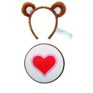 HalloweenCostumes.com One Size   Care Bears Tenderheart Ears & Patch Kit, White/Brown - 1 of 4