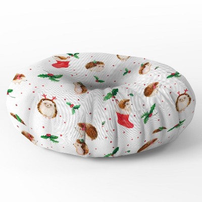 Ninola Design Hedgehog Yuletide Round Floor Pillow - Deny Designs