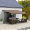 Outsunny Retractable Awning Sunshade Shelter with Manual Crank Handle - 3 of 4