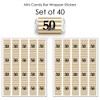 Big Dot of Happiness We Still Do - 50th Wedding Anniversary - Mini Candy Bar Wrapper Stickers - Anniversary Party Small Favors - 40 Count - 3 of 4