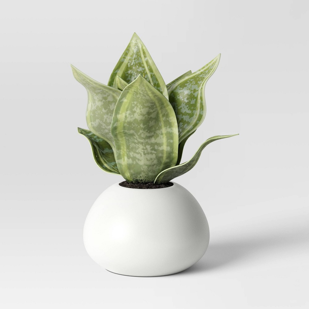 4.5" Mini Tabletop Snake Artificial Plant - Threshold™: Ceramic Pot, Indoor/Outdoor Decor