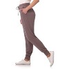 Rekucci Women’s Soft Knit Loungewear Jogger Pants with Pockets – Mid-Rise, Drawstring Waist, Cozy Slim-Relaxed Fit - 3 of 4