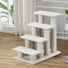 24''4-Step Pet Stairs Carpeted Ladder Ramp 8 Scratching Post Cat Tree Climber - 2 of 4