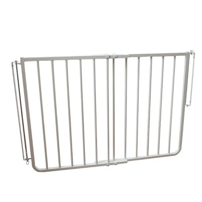 White Metal Outdoor Stairway Safety Gate