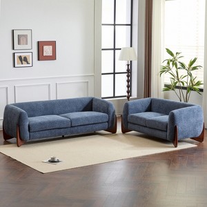 Christopher Knight Home Livia Modern Boucle Upholstered 3-Seater and 2-Seater Combined Sofa Set - 1 of 4
