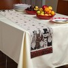 Unique Bargains Christmas Table Runner Rectangular Snowman Dwarf Linen Red Black White 72"x13" 1 Pc - 2 of 4