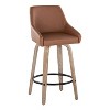 LumiSource Set of 2 Hannah Counter Height Barstools Whitewashed Wood - 2 of 4