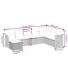 vidaXL 8 Piece Patio Sofa Set with Cushions - Brown Poly Rattan - without storage - 8 Items - 4 of 4