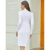 Clearlove Women's Bodycon Sweater Dress Slim Fit Turtleneck Long Sleeve Sweater Dress - 4 of 4