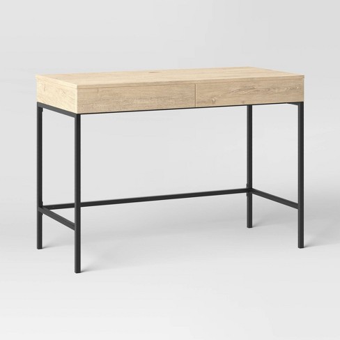 Conway Wood Writing Desk with Storage Gray - Threshold™