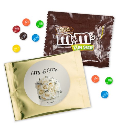 12 Pcs Floral Wedding Candy M&m's Party Favor Packs - Milk Chocolate By  Just Candy : Target