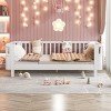 5 Inch Platform Beds,Pine Bed Frame,Full Bed With Rails,Brown Full Size Wood Platform Bed-Cuddlewood - 3 of 4