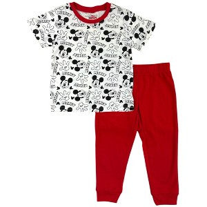 Disney Mickey Mouse Toddler/Little Boys' 2-Piece Tee and Jogger Sets - 1 of 3