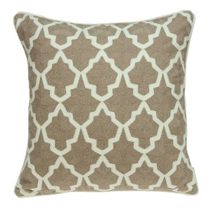 Parkland Collection,Canita Beige And White Throw Pillow - 1 of 4