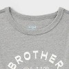 Toddlers 2pk Adaptive Short Sleeve 'Trucks/Brother' Graphic T-Shirt - Cat & Jack™ Dusty Blue/Heather Gray - 3 of 3