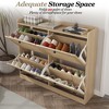 Large Shoe Storage Cabinet with 4 Flip Drawers, Narrow Shoe Cabinet for Entryway with Wooden Legs, Freestanding Hidden Shoe Rack Organizer for Hallway - 4 of 4