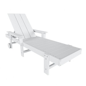 WestinTrends Ashore Modern Reclining Chaise Lounge With Arms & Wheels - 1 of 4