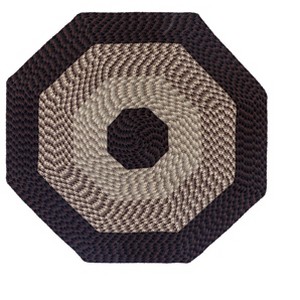 Alpine Stripe Collection 100% Polypropylene Durable & Stain Resistant Double Sided Reversible Indoor Area Utility Octagonal Rug - 1 of 4