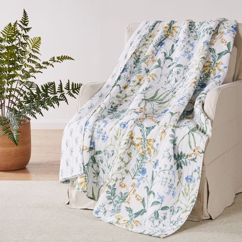 Apolonia Botanical Floral Quilted Throw - Villa Lugano by Levtex Home, 1 of 4