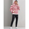 Lars Amadeus Men's Long Sleeves Drawstring Striped Hooded Sweatshirts - 2 of 4