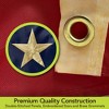 Briarwood Lane Tea Stained Embroidered Patriotic Bunting USA 36" x 18" Pleated Banner with Brass Grommets - 4 of 4