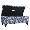 NicBex Ottoman Bench with Storage Modern Fabric Bench with Floral Pattern for Living Room, Bedroom, Entryway, Multi Leaves - 2 of 4