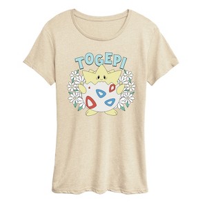 Women's - Pokémon - Floral Togepi Short Sleeve Graphic T-Shirt - 1 of 4